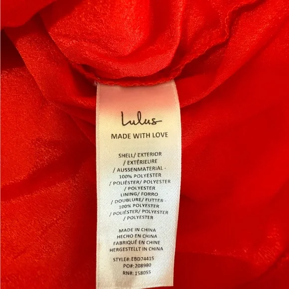 Lulu's Strapless Ruched Red Mini Dress with Side Drape - Picture 3 of 11